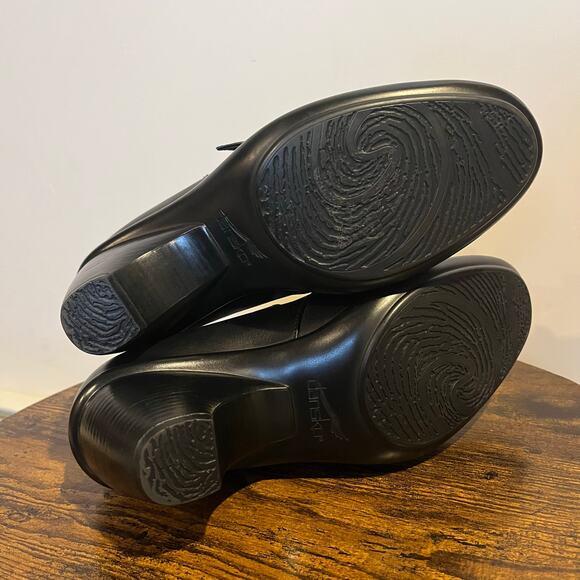 Dansko Shoes Babette Josie Heeled Double Strap Mary Jane Black Leather 39 (US 9) - Picture 5 of 6